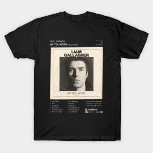 Liam Gallagher - As You Were Tracklist Album T-Shirt